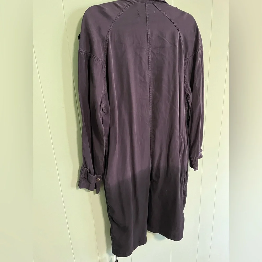 NWT BLANK NYC Dip Dye Dual Tone Gray Black Trench Coat Open Tunic Women'… - Picture 10 of 16